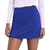 CQC Women's Golf Skorts Lightweight Active Skirts with Pockets for Running Tennis Workout Sports Royal Blue L