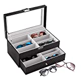 Carbon Fiber Sunglasses Organizer for Women Men, Eyeglasses Collector Eyewear Display Case Storage Box,Sunglasses Case