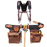 Occidental Leather 9855 Adjust-to-Fit Fat Lip Tool Belt Set Café Bundle w/ 5055 Stronghold Suspension System (2 Pieces)