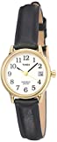 Timex Women's T2H341 Easy Reader Black Leather Strap Watch