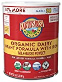 Earth's Best Organic Baby Formula for Babies 0-12 Months, Powdered Dairy Infant Formula with Iron, Omega-3 DHA, and Omega-6 ARA, 32 oz Formula Container
