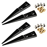 Utoolmart Straight Pointed Ceramic Tips Replaceable Heat Resistance Non-Conductive Heads for Ceramic Tweezers Black 4 Pairs