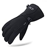 MCTi Waterproof Mens Ski Gloves Winter Warm 3M Thinsulate Snowboard Snowmobile Cold Weather Gloves Black Medium