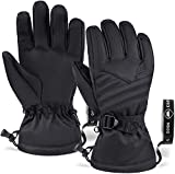 Tough Outdoors Winter Snow & Ski Gloves - Designed for Skiing, Snowboarding, Shredding, Shoveling & Snowballs - Waterproof & Windproof Nylon Shell & Synthetic Leather Palm - Fits Men, Women and Kids