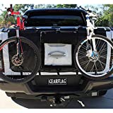 GEARFLAG Pickup Truck MTB Tailgate Protective Pad for 4 Mountain Bikes Rearview Camera Compatible Ladders/Mechanic Tools Pockets/Ski with Secure Bike Frame Straps