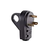 Veepeak 30 Amp RV Plug Male Replacement with Easy to Grip Handle Heavy Duty 125V 30A Rated TT-30P 3 Prong Electrical Power Connector Extension Cord End