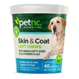 PetNC Natural Care Skin and Coat Soft Chews for Dogs, 60 Count