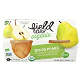Pears 95 percent organic Diced Cup 4 Oz - Pack of 6 - SPu1019900