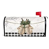 LJGBliss Phelika Winter Mittens Mailbox Covers Magnetic Mailbox Wraps Post Letter Box Cover Mailwrap Garden Home Decor Standard Size 21 X 18