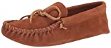 Minnetonka Men's Leather Laced Softsole Moccasin,Brown,10.5 M US