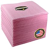 50 Pack Mighty Gadget (R) 12" X 12" X 1/8" Anti-Static Foam Wrap Sheets, Safely Wrap Electronics, Dishes, China Furniture Foam Wraps Cushioning for Moving Storage Packing and Shipping Supplies (Pink)