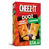 Cheez-It DUOZ Cheese Crackers, Baked Snack Crackers, Office and Kids Snacks, Cheddar and Parmesan, 12.4oz Box (1 Box)