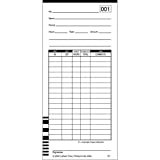 Lathem Time Cards, Numbered 1-100, 2-Sided, 3 3/8" x 7 1/4", Pack of 100