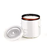 1.0L Mini Rice Cooker, 2 Cups Uncooked WHITE TIGER Portable Travel Steamer Small,15 Minutes Fast Cooking, Removable Non-stick Pot, Keep Warm, Suitable For 1-2 People - For Cooking Soup, Rice, Stews & Oatmeal