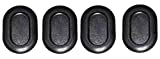 Upper Bound 4 Floor Drain Plugs Compatible with 1999-2006 Jeep Wrangler TJ - 2" x 1-3/8" Hole - Rubber Cover Oval