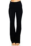 Hard Tail Rolldown Bootleg Flare Pant (Black, L)