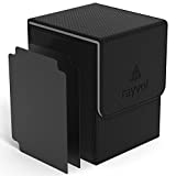 Rayvol Premium 100+ Card Deck Box with 2 Dividers per Box, Large Size Fit 100+ Sleeved Cards - PVC Free Card Holder for TCG