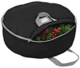 Primode Christmas Wreath Storage Bag 48" - Handles Made of Durable 600D Oxford Polyester Material Storage Bag Extra Large 48” Holiday Wreaths Container (Black)