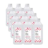 Amazon Brand - Solimo 70% Ethyl Rubbing Alcohol First Aid Antiseptic, 16 Fluid Ounces (Pack of 12)