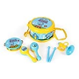 Baby Music Instrument Set drum hammer horn tambourine - Children day present gift educational toy for baby