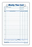 Adams Weekly Time Cards, 1-Sided, 4.25 x 6.75 Inches, White Index Bristol Paper, 100 Cards Per Pack (9616ABF)