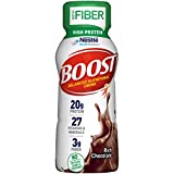 BOOST High Protein with Fiber Complete Nutritional Drink, Rich Chocolate, 8 fl oz Bottle, 24 Pack