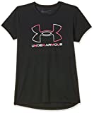 Under Armour Girls' Tech Big Logo Short Sleeve T-Shirt , Black (001)/White , Youth Large