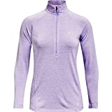 Under Armour Women's Tech Twist ½ Zip Long-Sleeve Pullover , Purple Tint (532)/Metallic Silver , Medium