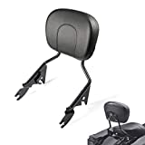 PBYMT Detachable Sissy Bar Passenger Rear Backrest Pad Compatible for Harley Davidson Touring Street Glide Road King Electra Glide 2009-2023 (Black)