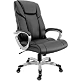 RIF6 Executive Chair with Superior Inline Skate Caster Wheels – Heavy Duty Office Chair with Premium Gas Lift – Comfortable High Back Bonded Leather Gaming Chair with Tilt and Seat Height Adjustment