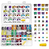 200 PCS Car Fuses Kit - MuHize Automotive Fuses Assortment, Standard & Mini & Low Profile Mini (2A/3A/5A/7.5A/10A/15A/20A/25A/30A/35A/40A) & Micro2 ATR Assorted Car Blade Fuses 4 Types