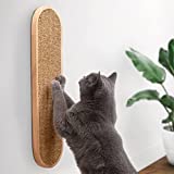 7 Ruby Road Wall Mounted Cat Scratching Post - Wall Mount Wooden Sisal Cat Scratcher - Vertical Scratch Pad for Indoor Cats or Kittens - Cute Modern Cat Wall Furniture (22 x 5.7 inches)