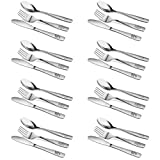 24 Piece Stainless Steel Kids Cutlery, Child and Toddler Safe Flatware, Kids Silverware, Kids Utensil Set Includes 8 Knives, 8 Forks, 8 Spoons, Total of 8 Place Settings, Ideal for Home and Preschools