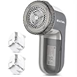 BEAUTURAL Fabric Shaver and Lint Remover, Sweater Defuzzer with 2-Speeds, 2 Replaceable Stainless Steel Blades, Battery Operated, Remove Clothes Fuzz, Lint Balls, Pills, Bobbles