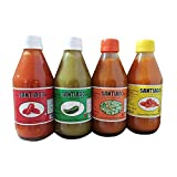 San Pedro Salsa 4 Pack ( Chile Piquin, Chile Habanero, Chile Jalapeño Red & Green)