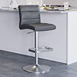 Zuri Furniture Slate Lush Adjustable Height Swivel Armless Bar Stool