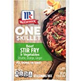 McCormick One Skillet Beef Stir Fry & Vegetables Seasoning Mix, 1.25 oz (Pack of 12)