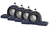 Jeremywell 4 Pieces- UCP202-10, 5/8 inch Pillow Block Bearing Solid Base,Self-Alignment