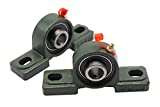 Eowpower 2 Pieces UCP202-10 Pillow Block Bearing 5/8" Inside Diameter w/Set Screw Lock