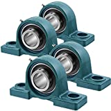 OCTOPUS UCP202-10 5/8 Inch Mounted Pillow Block Ball Bearing Industrial Self Aligning UCP 202-10 2-Bolt Mounted Cast Iron Base Mount & Steel Bearing with 2” Bore – 4 Pack