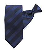 Jacob Alexander Men's Stripe Tonal Clip-On Neck Tie - Navy