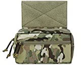 KRYDEX Tactical Drop Pouch Sub Abdominal Carrying Kit Bag Tactical Fanny Pack with Hook and Loop Panel for Tactical Vest Chest Rig (Multicam)