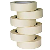 TIANBO FIRST Masking Tape 6 Rolls, General Purpose Wide Masking Tape for Home and Office, 1.41 Inches x 60 Yards, Beige