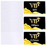 100PCS Sublimation Metal Business Cards 3.4 x 2.1 x 0.01 Inch Blank Sublimation Metal Name Card for Color UV Print (0.25mm)