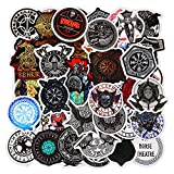 100 Pieces Viking Totem Stickers Vinyl Viking Pirate Theme Decals Waterproof PVC Runic Compass Viking Stickers for Car Hard Hat Water Bottle Laptop Luggage Cup Computer Phone Skateboard Decor