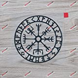4'' Black Vegvisir Viking Runic Compass Decal Sticker Viking Odin Norse Vinyl