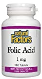 Folic Acid 1mg (180Tablets) Brand: Natural Factors