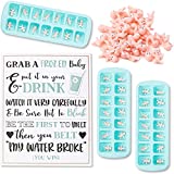 Juvale My Water Broke Baby Shower Game - 60 1 Inch Tiny Plastic Babies, 3 Ice Cube Trays, 1 Sign