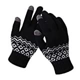 Aniywn Winter Gloves Men Women Unisex Touch Screen Glove Anti-Slip Warm Stretchy Knitted Texting Gloves for Cold Weather
