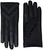 isotoner Men’s Spandex Touchscreen Cold Weather Gloves with Warm Fleece Lining and Chevron Details, Black, XLarge